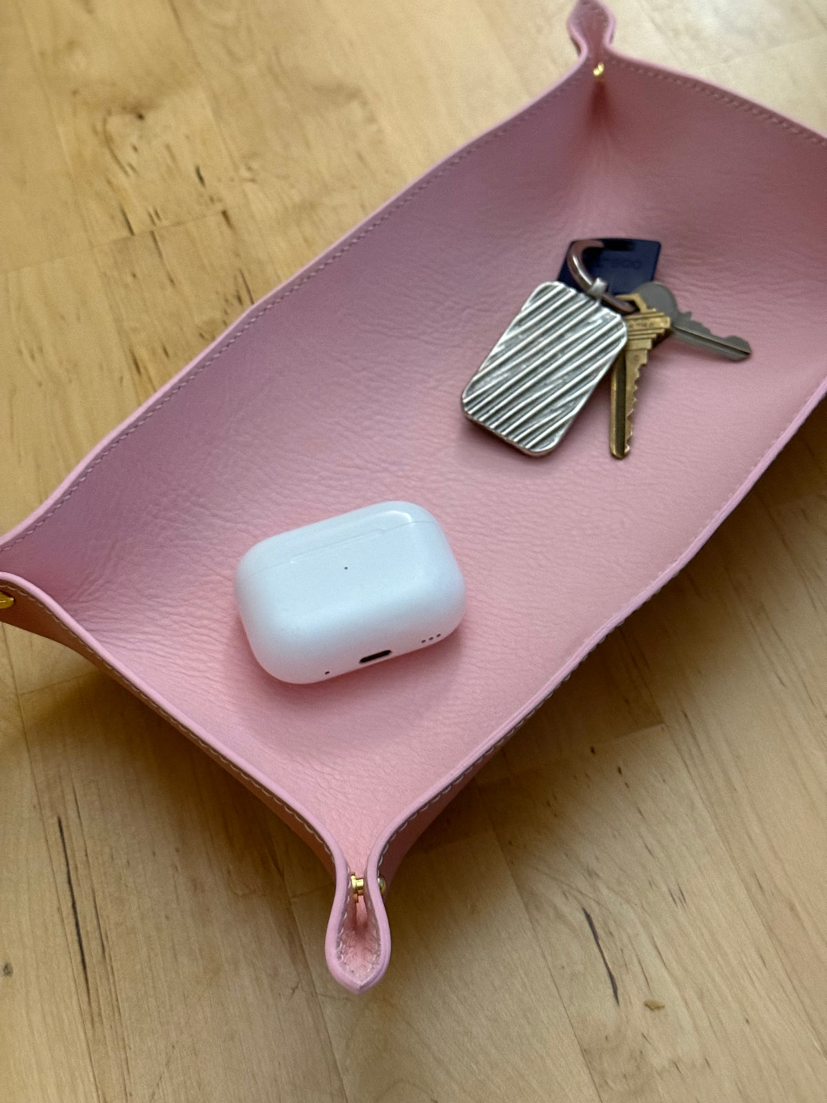 Long leather tray (medium)