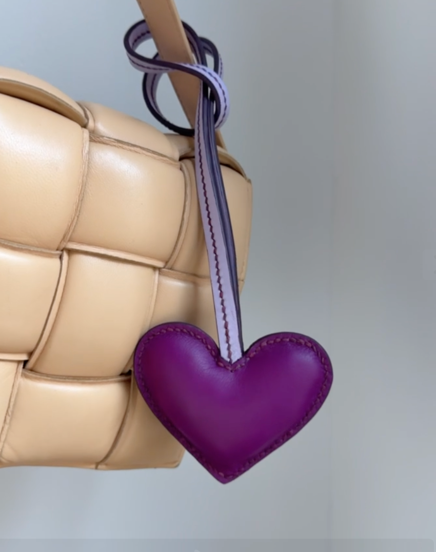 Heart bag charm
