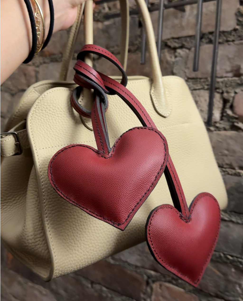 Heart bag charm